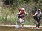 Kyle Pickering and Bobby McDowell walking across Canada